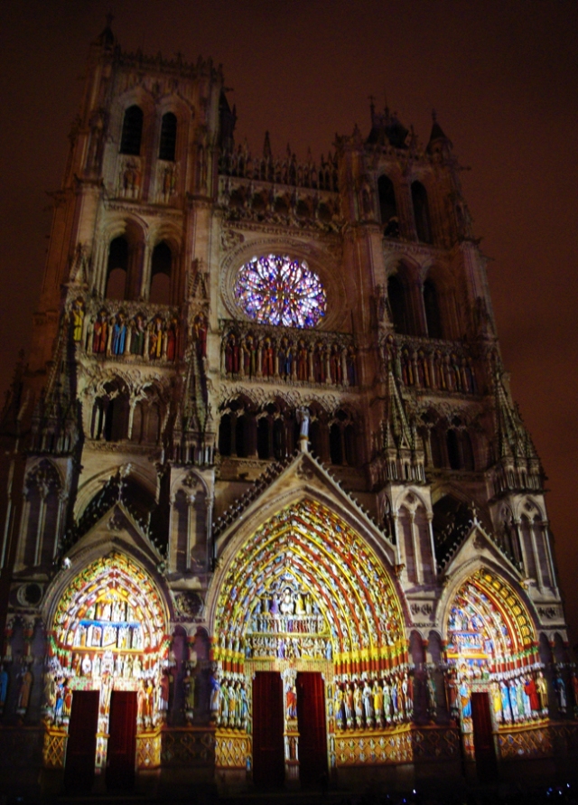 Amiens Cathedral by night